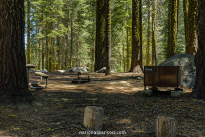 Crane Flat Campground in Yosemite National Park in California