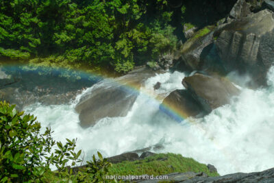 Merced River below Vernal Fall in Yosemite National Park in California