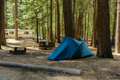 North Pines Campground in Yosemite National Park in California