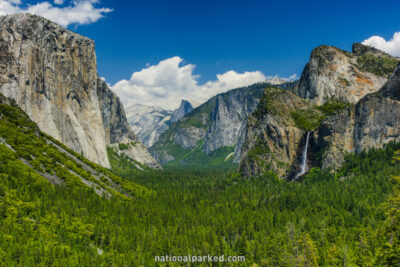 Tunnel View in Yosemite National Park in California