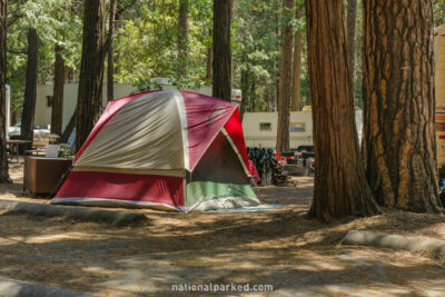 Upper Pines Campground in Yosemite National Park in California