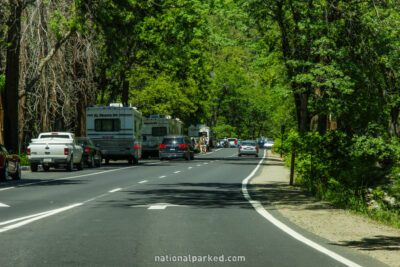 Valley Road One-Way in Yosemite National Park in California