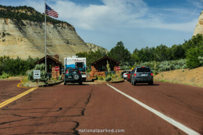 East Entrance Station in Zion National Park in Utah