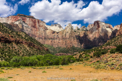 Towers of the Virgin in Zion National Park in Utah