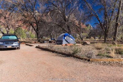 Watchman Campground in Zion National Park in Utah
