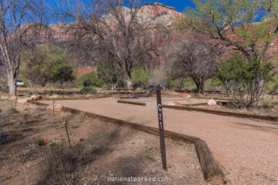 Watchman Campground in Zion National Park in Utah