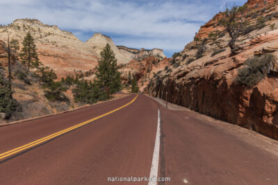 Zion-Mt Carmel Highway in Zion National Park in Utah